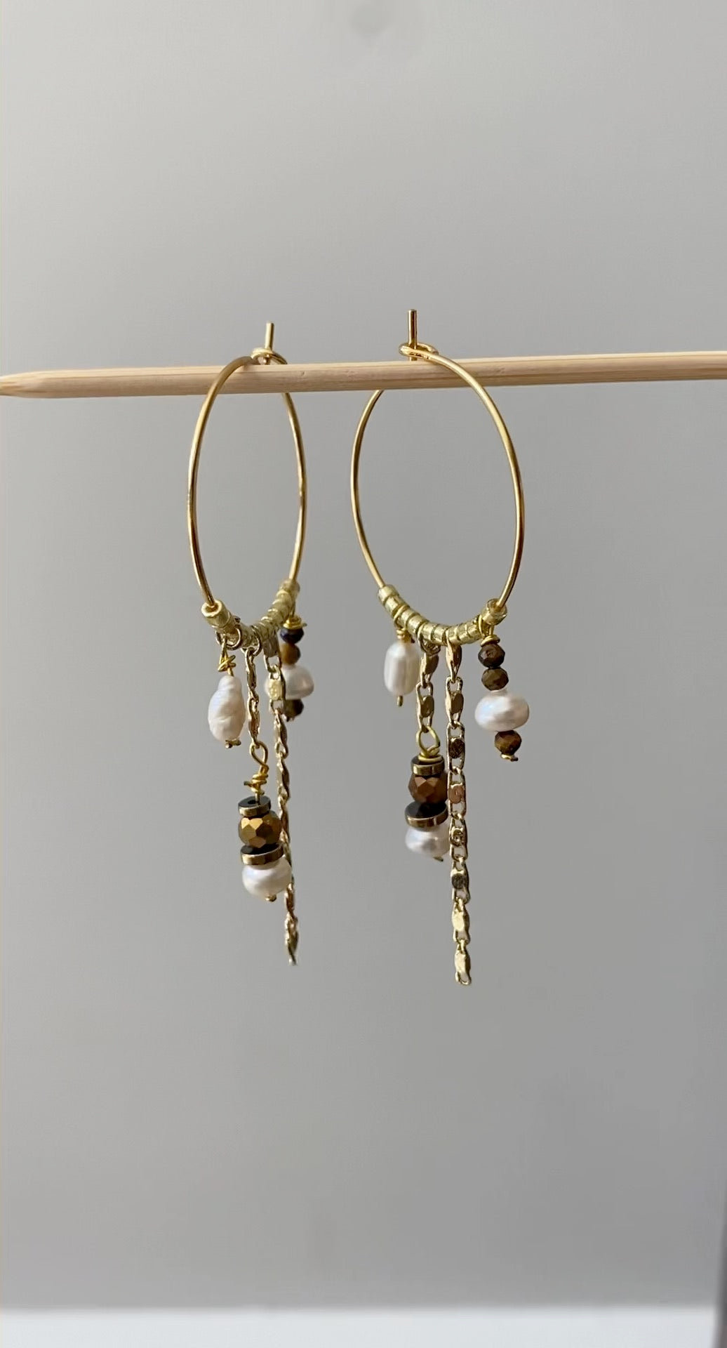 Chocolate Beaded Earrings