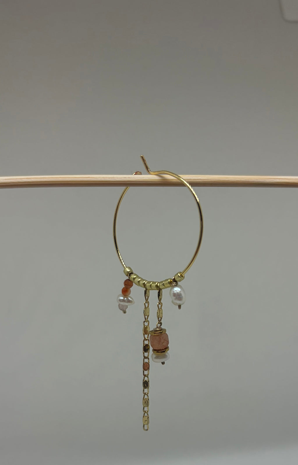 Coral Beaded Earrings