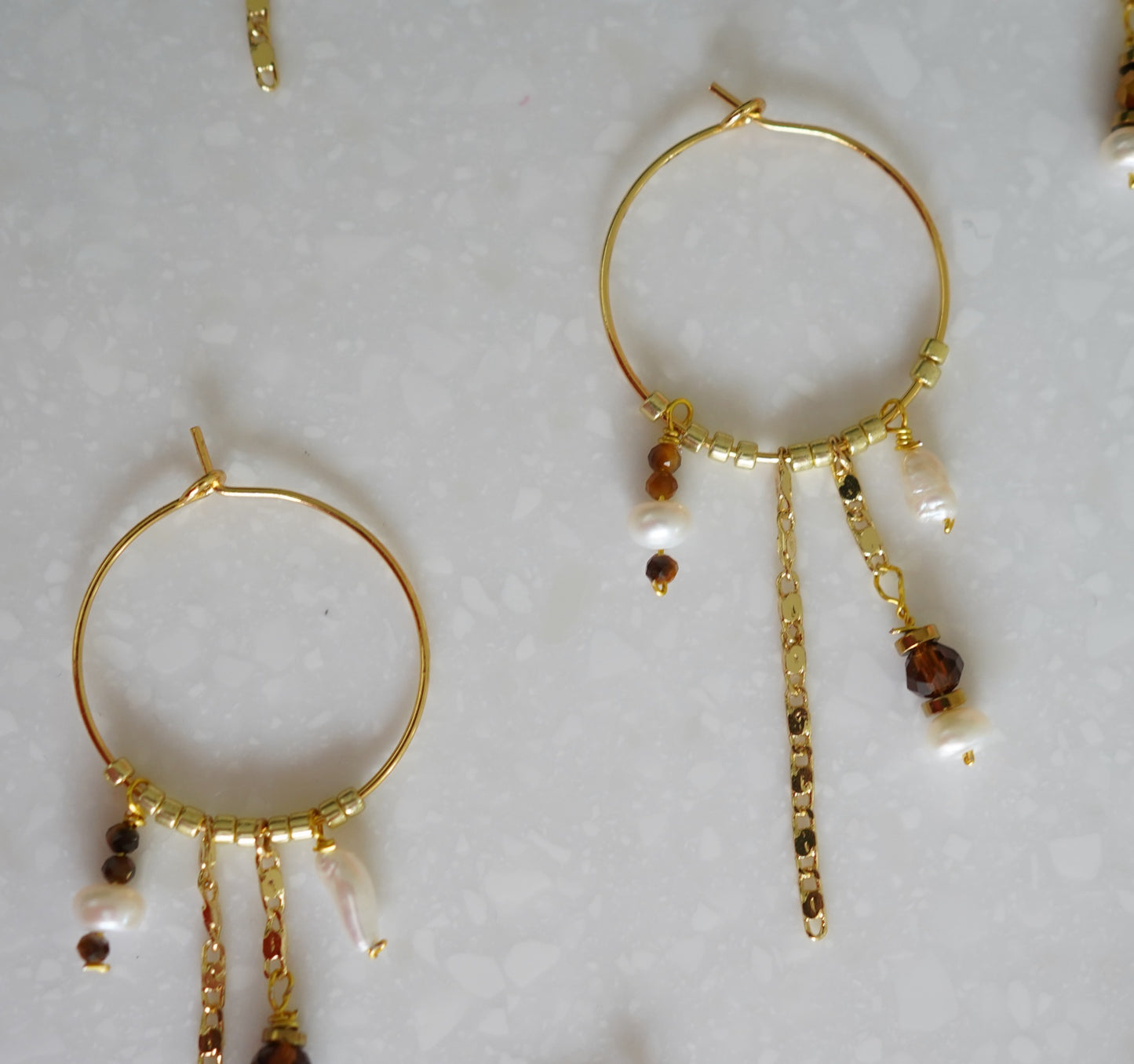 Chocolate Beaded Earrings