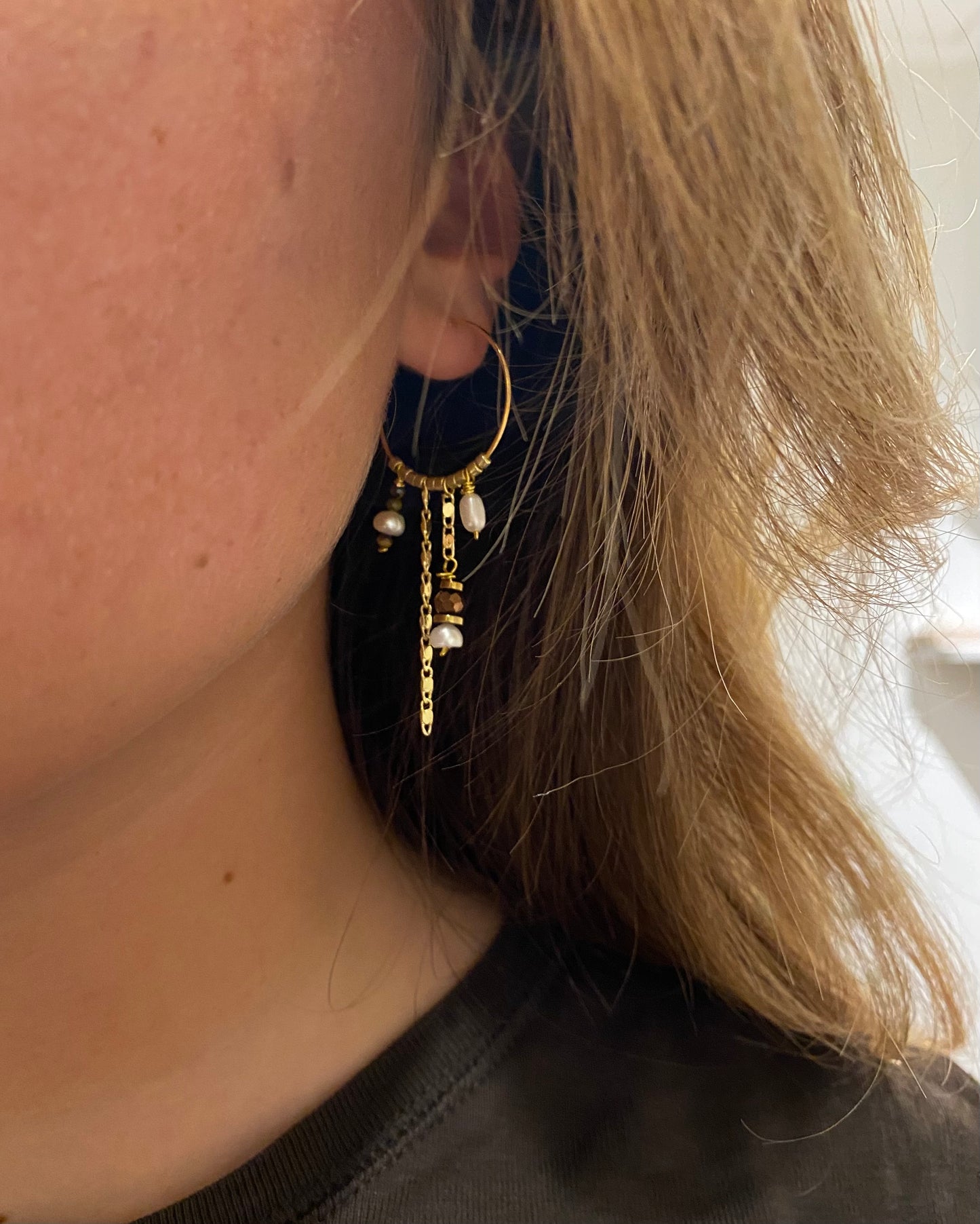 Chocolate Beaded Earrings