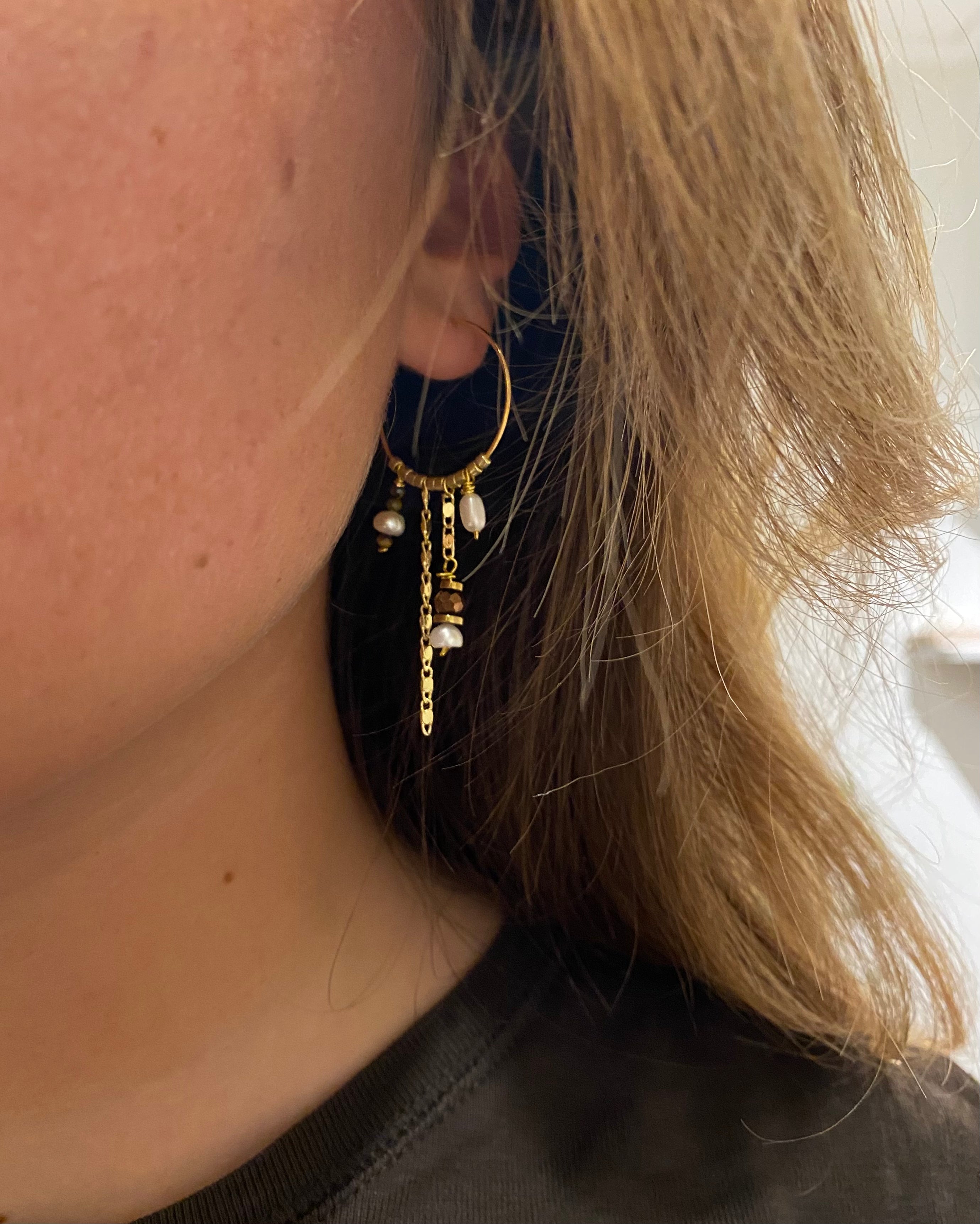 Chocolate Beaded Earrings