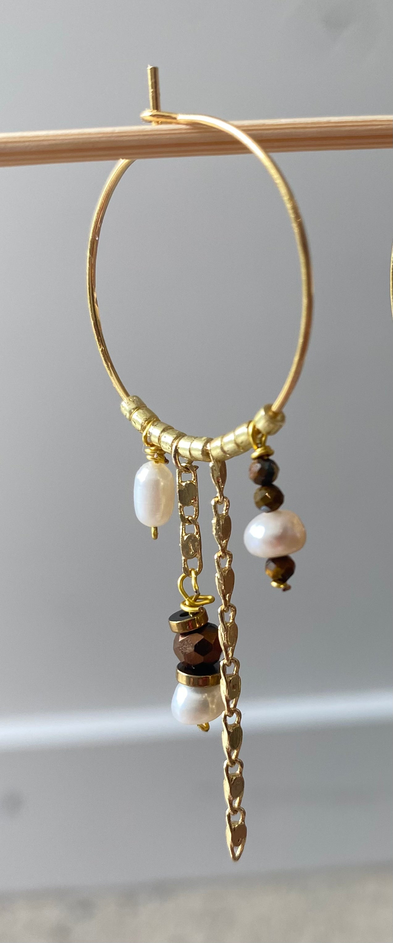 Chocolate Beaded Earrings