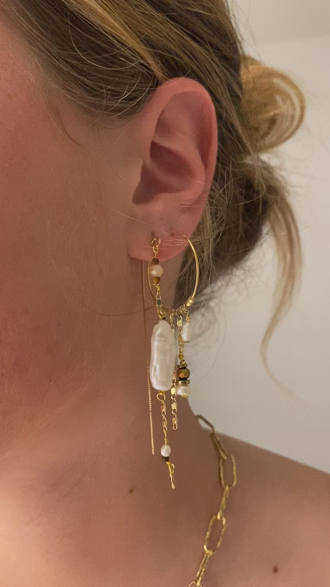 Chocolate Beaded Earring Set